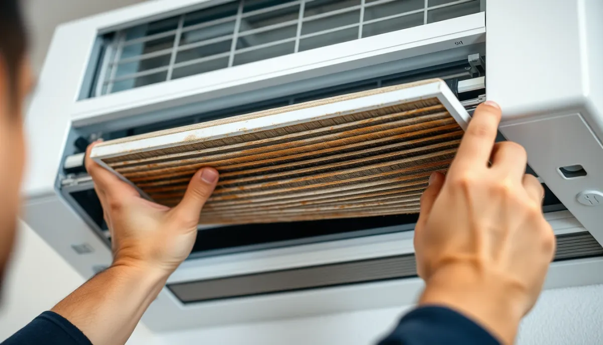 Nettoyage des filtres d'une climatisation par un professionnel