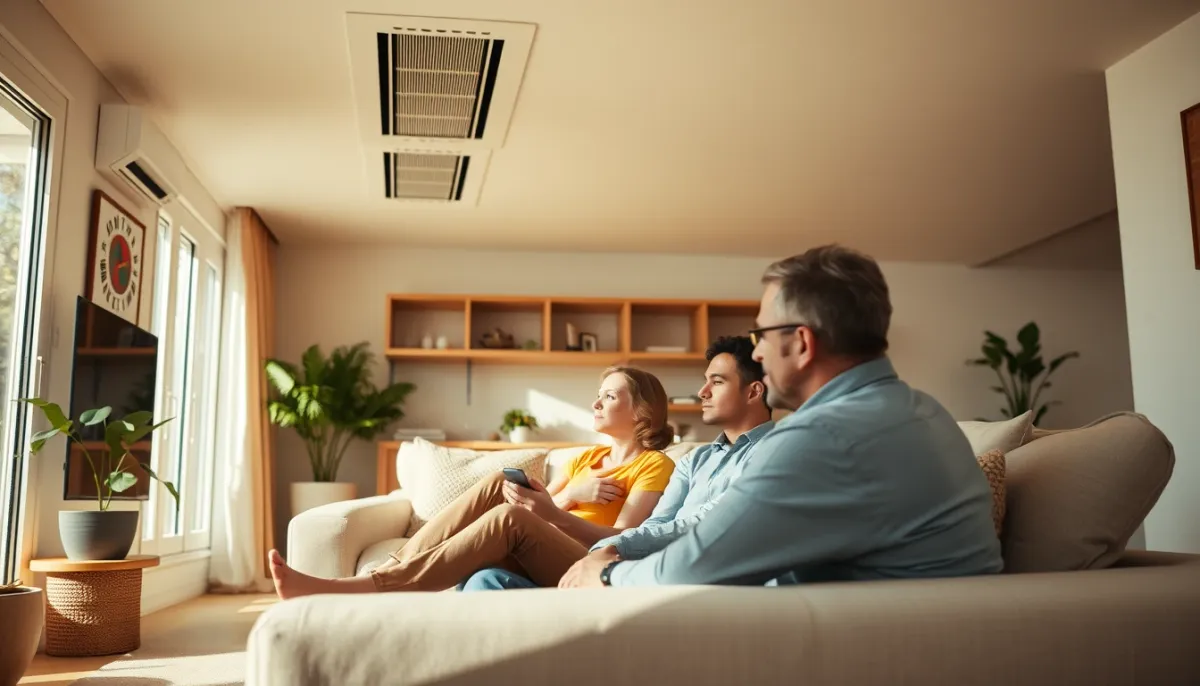 Confort au quotidien : diffusion homogène de l'air par des grilles de climatisation gainable au plafond