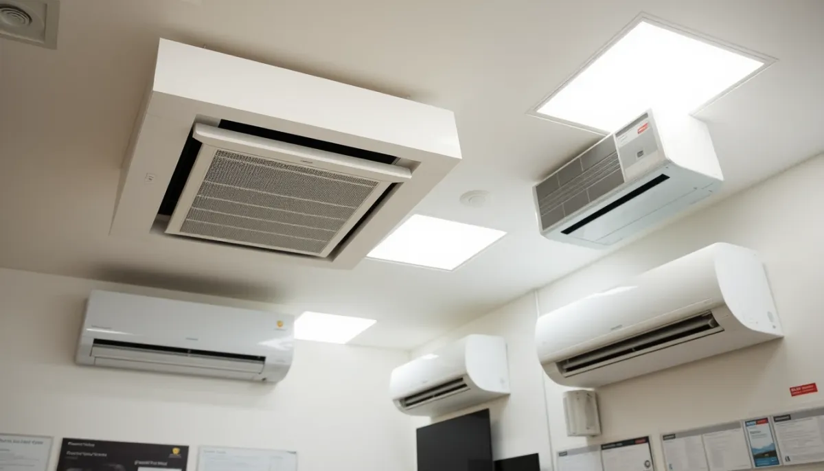 Comparatif visuel entre climatisation gainable, multi-split et split mural