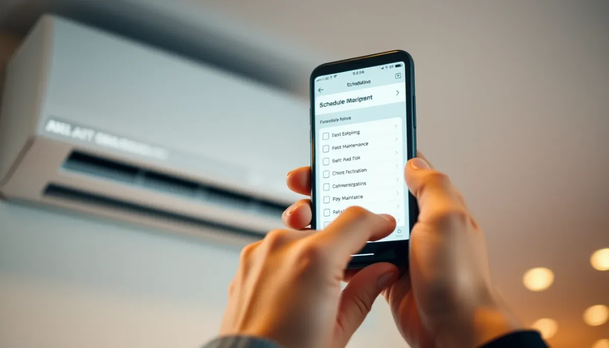 Planification de l'entretien d'une climatisation via une application mobile
