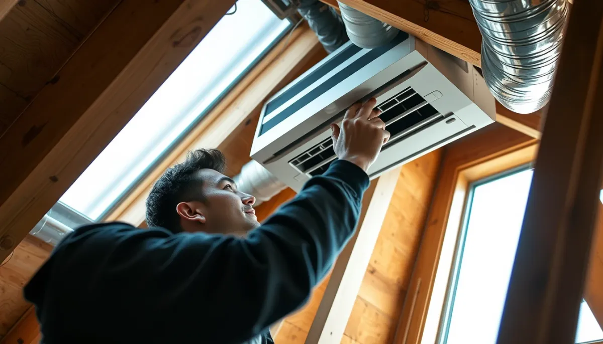 Installation d'une climatisation gainable Daikin par un professionnel